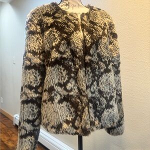 BB Dakota Black and Cream Teddy Jacket